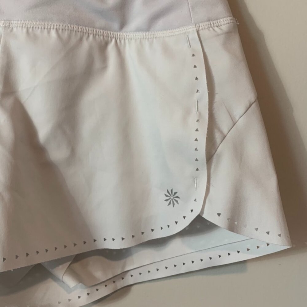 Athleta Laser Run Shorts | White Running Training Athletic Short